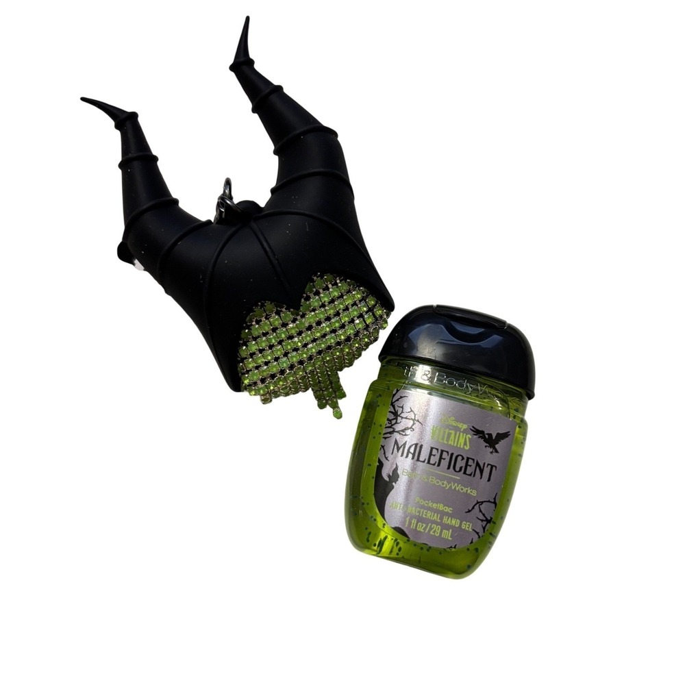 Bath And Body Works Maleficent Bling Pocketbac Holder Disney Villains w Santizer